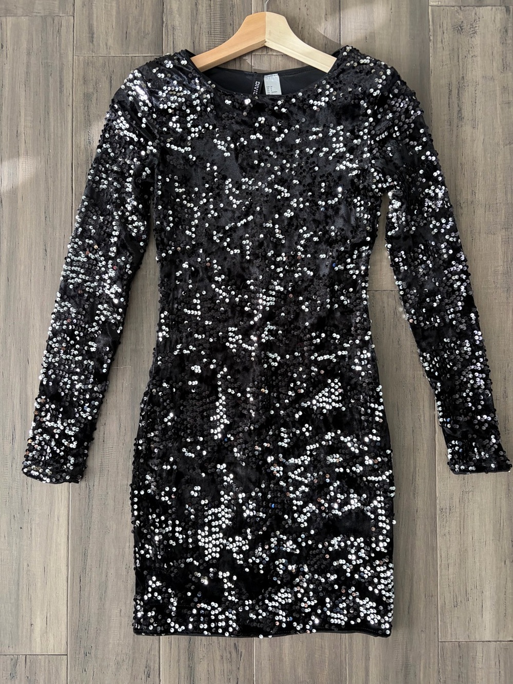 Homecoming dress - black & silver sequins - like new - size 2
